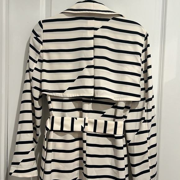 Madewell Parcel Stripe Trench Coat - Picture 6 of 12